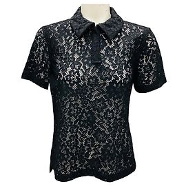 Top Kennedy de encaje elástico negro Proenza Schouler Negro