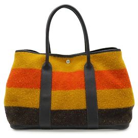 Hermès Hermes Garden PM Tote Bag Orange Yellow Navy blue