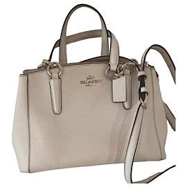 Bolsa Coach Carryall em couro branco Branco
