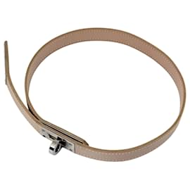 Hermès Hermes Kelly Choker Necklace Silvery Beige