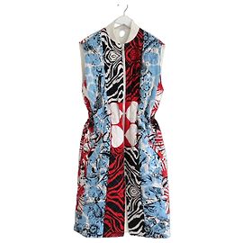 Hermès Hermes Reversible Quilted Silk Sleeveless Coat Red Cream