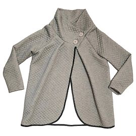 Autre Marque Quilted jacket with a high collar Grey