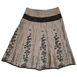Autre Marque Gonna al ginocchio con stampa floreale Nero Grigio