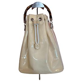 Borsa a secchiello Miss Bamboo di Gucci Giallo