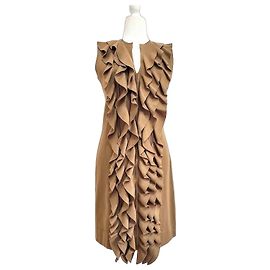 Fendi Kleid aus brauner Wolle Braun