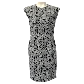 Robe Shift Tissée Noir / Blanc de Derek Lam Noir
