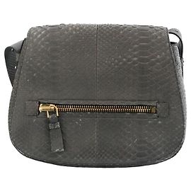 Borsa Tom Ford Jennifer in pitone grigio Grigio