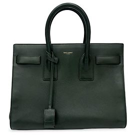 Sac de Jour NM en cuir moyen de Saint Laurent Vert