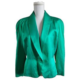 Blazer Verde de Acetato Yves Saint Laurent Verde