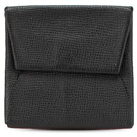 Portafoglio Bastia Hermès in pelle Epsom nera Nero