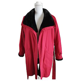 Abrigo rojo YVES SAINT LAURENT Negro Roja
