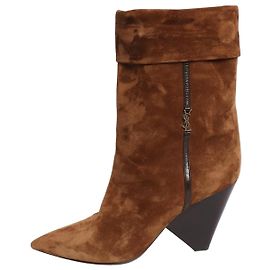 Saint Laurent Brown suede ankle boots - size EU 40 Brown