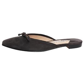 Manolo Blahnik Mules en daim avec nœud Ballerimu - taille EU 39 Gris