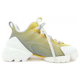 D-CONNECT DIORAURA PRINT Sneakers von Christian Dior Weiß Gelb