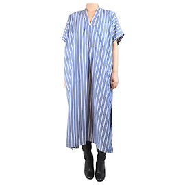 Soeur Vestido midi a rayas Arachon azul y blanco - talla UK 8 Azul