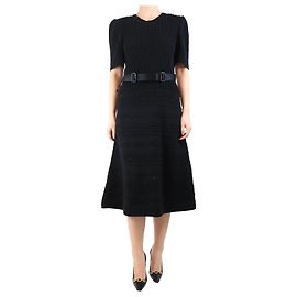 Bottega Veneta Schwarzes Lurex-Strick-Midikleid - Größe UK 14 Schwarz