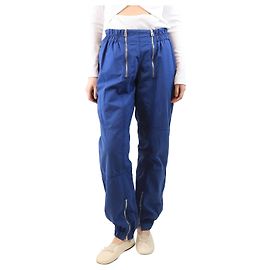 Bottega Veneta Pantaloni in cotone blu con zip frontale - taglia M Blu