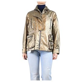 Louis Vuitton Veste en shell monogram doré - taille UK 12 Doré