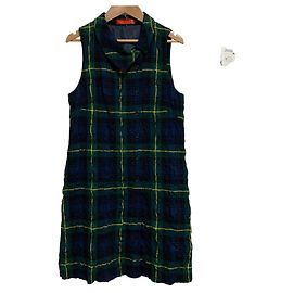 Autre Marque Vestido de cuadros YORKLAND Verde Azul marino