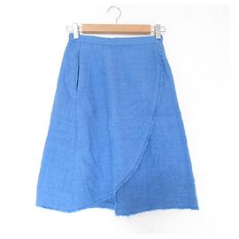 Fendi Silk Blend Skirt Blue