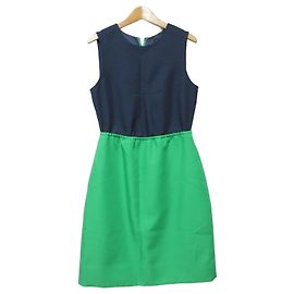 MARC BY MARC JACOBS Bicolor Dress Blue Green Navy blue