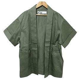 Autre Marque Giacca in cotone a maniche corte Cabana Verde Cachi