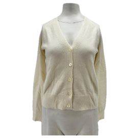 Eric Bompard Cremefarbener Cashmere-Cardigan Beige