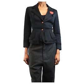 Vivienne Westwood Red Label Black vintage fitted school blazer - size UK 6 Black