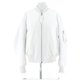 Attico Lederbomberjacke in Weiß Weiß