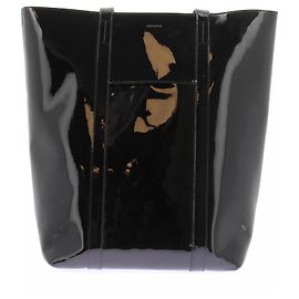 SéZane Sac "Le cabas" en cuir vernis noir Noir