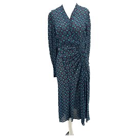 Autre Marque Vestido envelope estampado azul Multicor