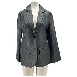 Baum und Pferdgarten Leather Blazer Black Size 36 Black