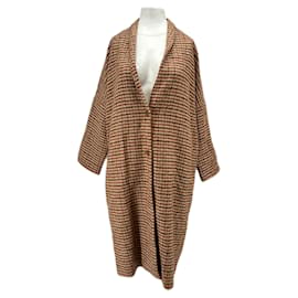 Autre Marque BELLA JONES Karo Mantel Wolle Camel Kamel