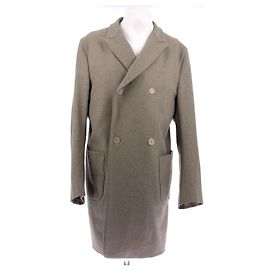 Burberry Abrigo de lana gris verde Gris