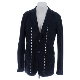 Comme Des Garcons Blazer blu marino con borchie Blu navy