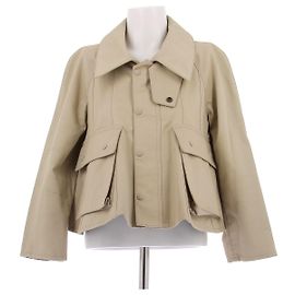 Loewe Chaqueta corta beige de algodón Beige