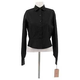 Alaïa Camicia nera in cotone Nero