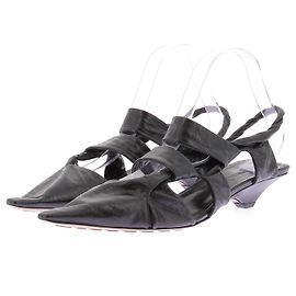 Bottega Veneta Black Leather Mules Black