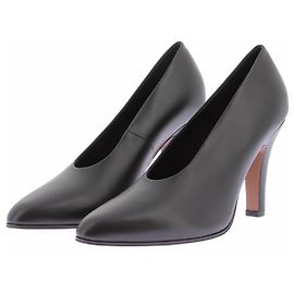 The row Schwarze Leder-Pumps Schwarz