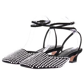 Lola Cruz Talons "Pia" à strass Silvery