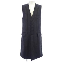 Christian Dior Dior Homme Langer Weste Braun Schwarz
