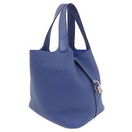 Borsa Hermès Picotin Lock MM Blu