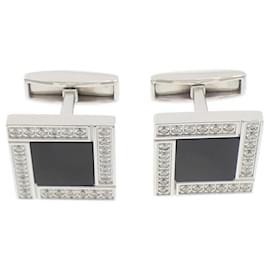 Bulgari Boutons de manchette en onyx en or blanc 18K Bvlgari Autre