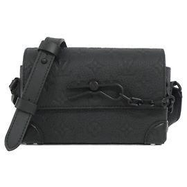 Louis Vuitton Taurillon Monogram Steamer Shoulder Bag Black