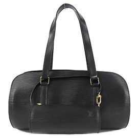 Louis Vuitton Epi Soufflot Handbag Black