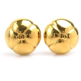 Boucles d'oreilles en métal doré Chanel Coco Mark Doré