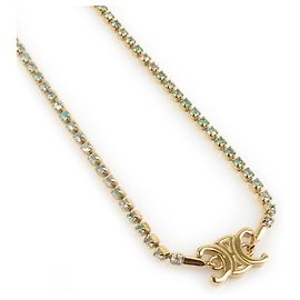 Céline Collar Celine Triomphe Dorado Azul claro