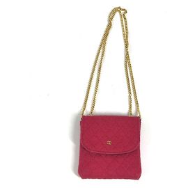Bolso Miniatura Matelassé Logo CC Vintage Coco de Chanel Roja Dorado