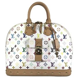 Sac à main Alma GM Monogram Multicolore Louis Vuitton Blanc