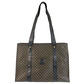 Céline Bolsa tote Macadam vintage Celine Marrom Preto